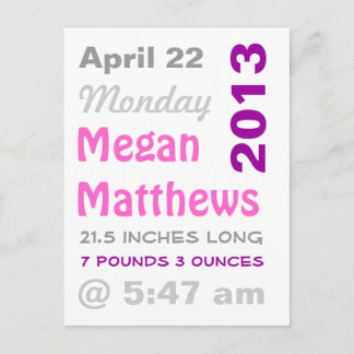 Faire-part de naissance graphique