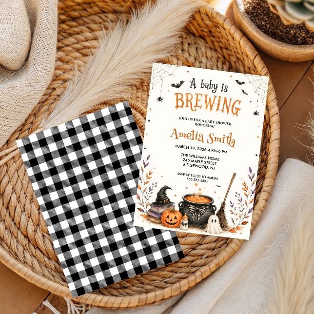 Faire-Part de Naissance Halloween Bébé en Route (Créateur téléchargé)