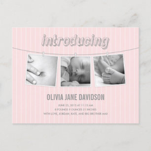 Faire-part de naissance Hanging Pictures - Petite 