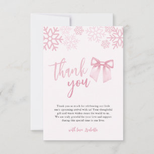 Faire-part de naissance hiver Flocons de neige Rub