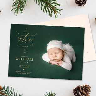Faire-part de naissance hivernal avec photo de béb