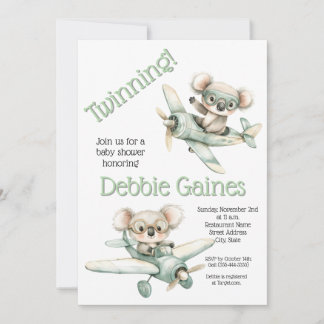 Faire-part de Naissance Jumeaux Koala | Mixte