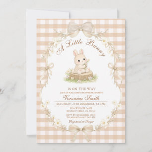 Faire-part de naissance Lapin Neutre Bois