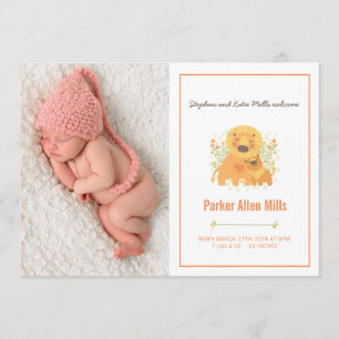 Faire-part de naissance Lion Cub