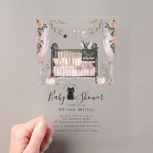 Faire-part de naissance lit bébé gothique (In situ (ordinateur de poche))