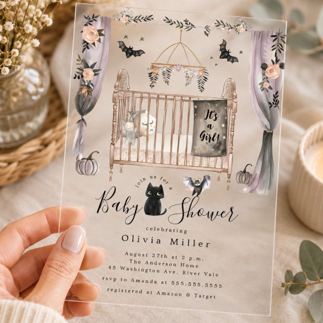 Faire-part de naissance lit bébé gothique (Créateur téléchargé)