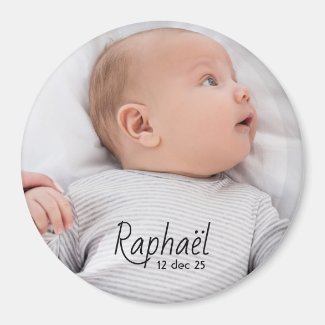 Faire-Part de naissance magnet Raphaël