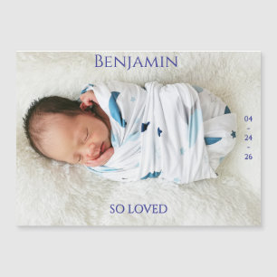 Faire-part de naissance magnétique photo intempore