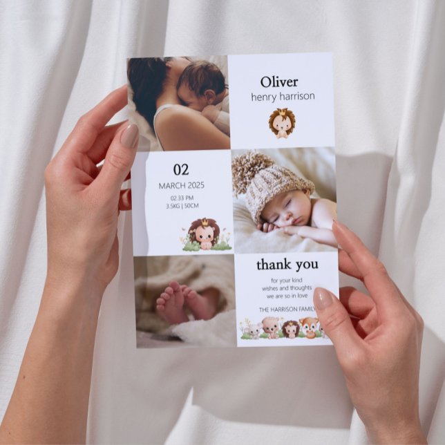 Faire-part de naissance minimaliste (Birth Announcement Minimalist)