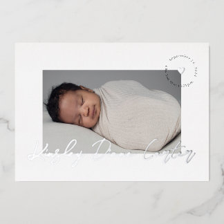 Faire-part de naissance minimaliste et moderne ave