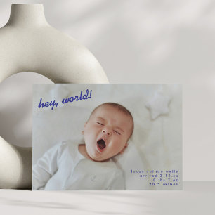 Faire-part de naissance minimaliste Nouveau-né Bon