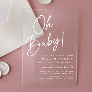 Faire-part de Naissance Minimaliste Oh Baby