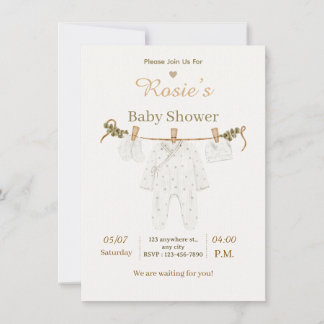 Faire-part de naissance minimaliste pour bébé