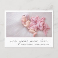 Faire-part de naissance moderne pour les fêtes