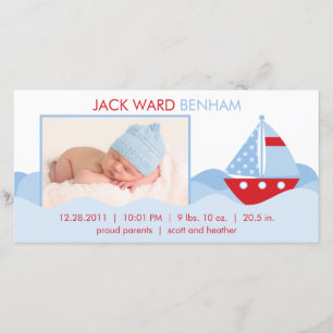 Faire-part de naissance nautique
