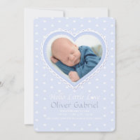 Faire-part de naissance New Love Blue Photo
