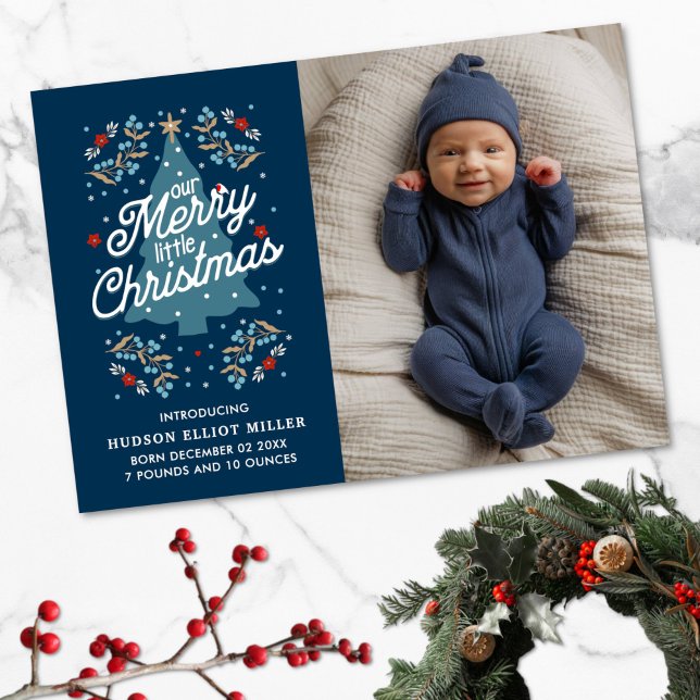 Faire-part de naissance Notre Joyeuse Petite Carte (Christmas birth announcement card)
