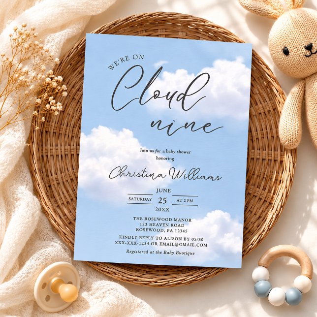 Faire-Part de Naissance On Cloud Nine (Créateur téléchargé)