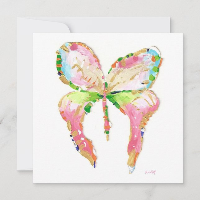 Faire-part de naissance papillon d'avril (Devant)