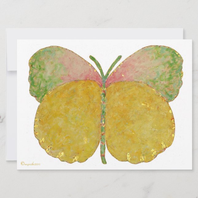 Faire-part de naissance papillon de juin (Devant)