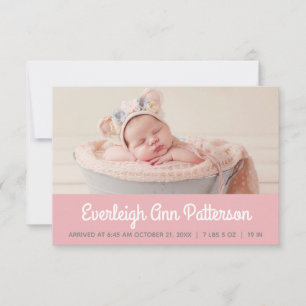 Faire-part de naissance personnalisé avec photo de