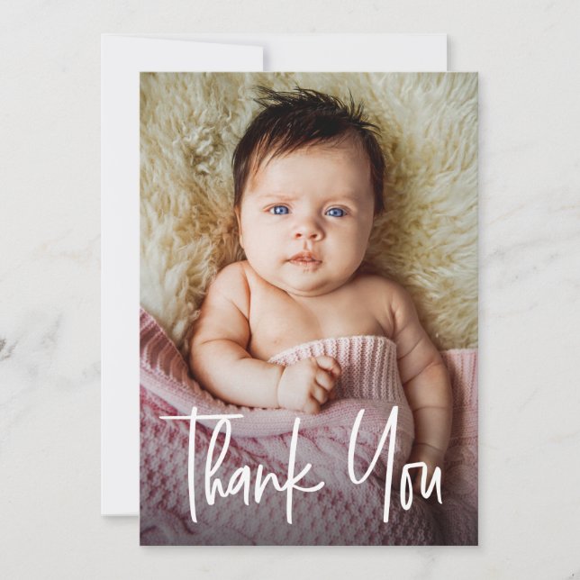 Faire-part de naissance personnalisé pour bébé fil (Devant)