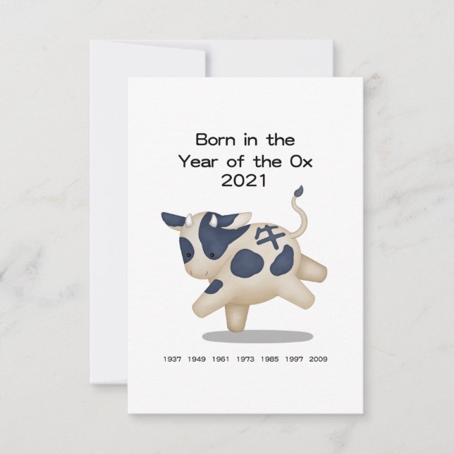 Faire-part de naissance personnalisé pour l'année  (Devant)