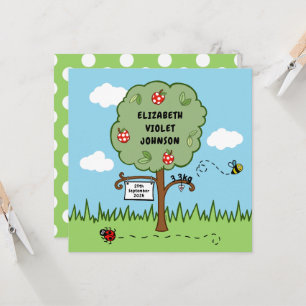 Faire-part de naissance Personnalisée de l'arbre d