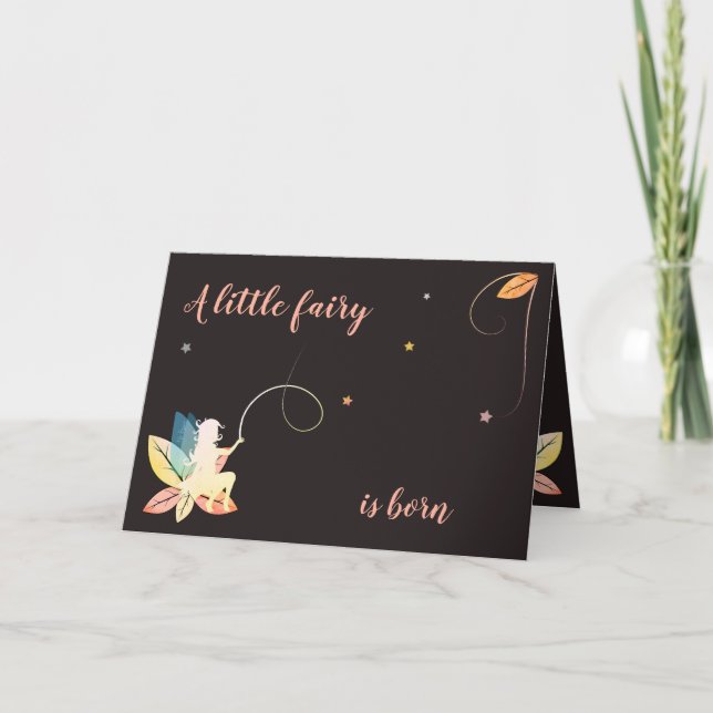 Faire-part de naissance petite fée (Devant)