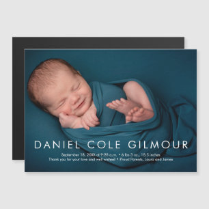 Faire-Part de Naissance Photo avec Nom de Bébé Gar