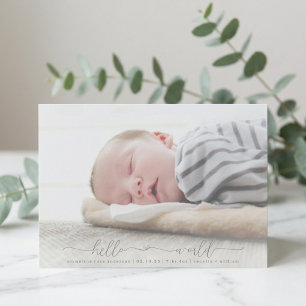 Faire-part de naissance photo avec un script moder