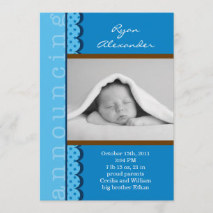 Faire-part de naissance photo Baby Boy