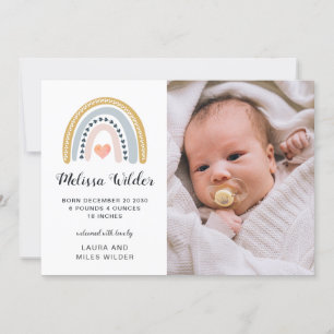 Faire-part de naissance photo bébé