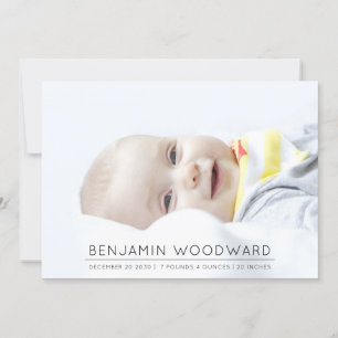 Faire-part de naissance photo bébé