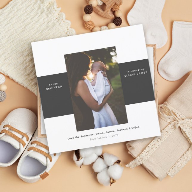 Faire-part de naissance photo Blocs simples (Créateur téléchargé)