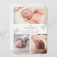 Faire-part de naissance photo d'arrivée la plus do