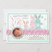 Faire-part de naissance photo de la famille Bunny