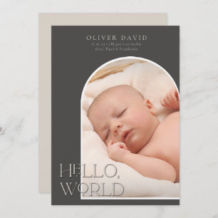 Faire-part de naissance photo de l'arc neutre de g