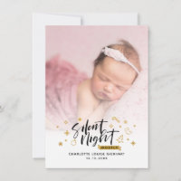 Faire-part de naissance photo de Noël de la nuit s