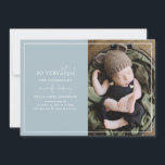 Faire-part de naissance photo de Noël minime<br><div class="desc">Carte de faire-part de naissance photo minime moderne de Noël.</div>