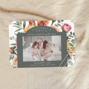 Faire-part de naissance photo du paysage de la fro