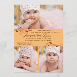 Faire-part de naissance photo Flurry Automne