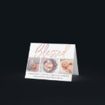 faire-part de naissance photo Gold Foil Rose "béni<br><div class="desc">Annoncez votre nouveau lot de joie dans le style avec ces 3 annonces de naissance photo branchées. Ce design est facile à personnaliser avec votre photo et votre libellé et votre famille et vos amis seront ravis quand ils recevront ces cartes fabuleuses.</div>