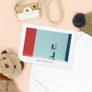 Faire-part de naissance photo graphique simple