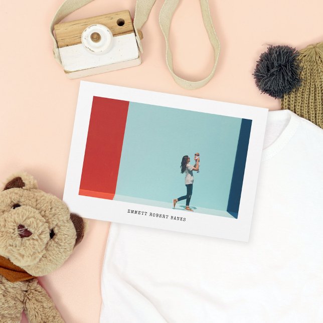 Faire-part de naissance photo graphique simple (Créateur téléchargé)