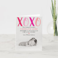Faire-part de naissance photo Hugs & Kisses (XOXO)