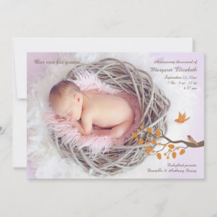 Faire-part de naissance photo Little Birds