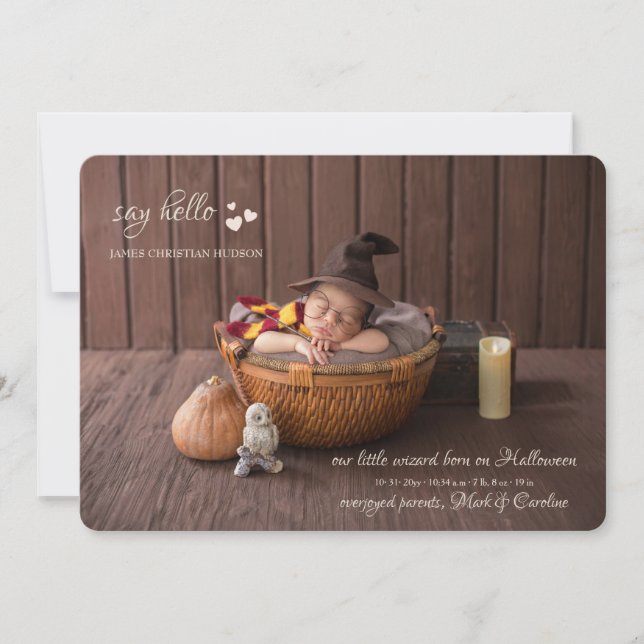 Faire-part de naissance photo Little Hearts (Devant)