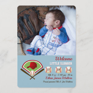 Faire-part de naissance photo Little Slugger