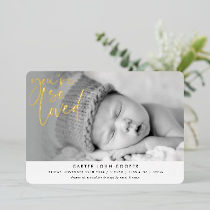 Faire-part de naissance PHOTO mignon "tu es tellem